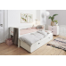 Manis-h Manis h LUNA single bed with pull-out bed and 2 drawers Snow white