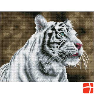 Diamond Dotz Squares Tiger Blanc