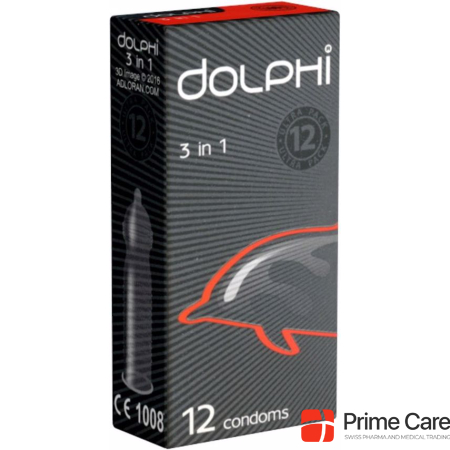 Dolphi 3 in 1 condoms 12pcs