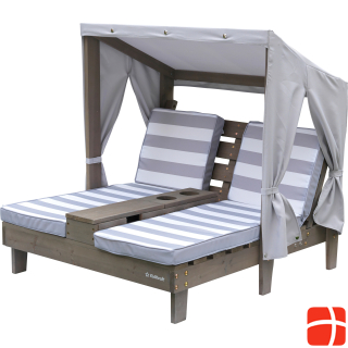 KidKraft Double chaise lounge with cup holders - Grey