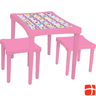 Pilsan 03493 Children table 2 stools pink