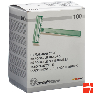 Mediware Одноразовая бритва с защитой лезвия, нестерильная, зеленая
