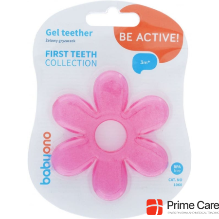 Babyono Teething ring with gel flower (1pc)