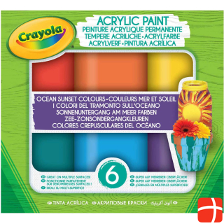 Crayola Acrylic Verf Ocean Sunset Inks, 6pcs.