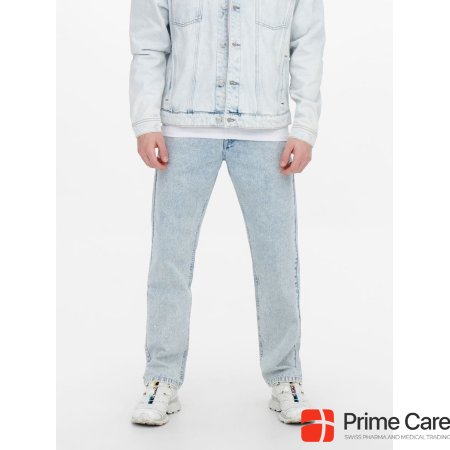 Only & Sons ONSEdge light blue loose fit jeans