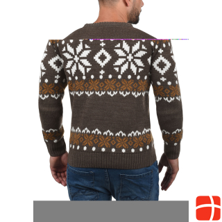 Solid Norwig Men's Jumper Chunky Knit Pullover With Crew Neck