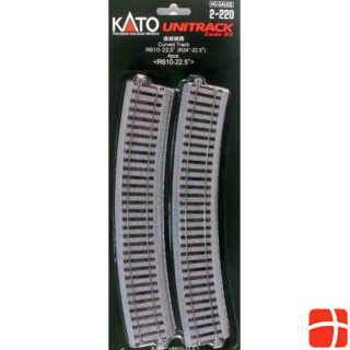 Kato H0 Set of 4 Curved Track R610-22.5°