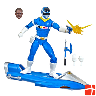 Power Rangers Lightning Collection In Space Blue Ranger & Galaxy Glider 15cm Large Premium Action