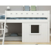 Flexa Half height bed White with house fronts and sloping ladder