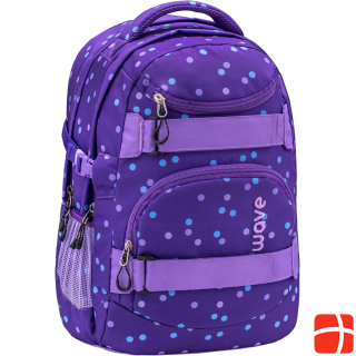 Belmil Wave Laptop School Backpack Purple Dots