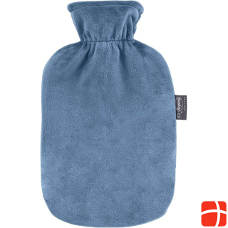 Fashy Hot water bottle fleece cover blue thermoplastic