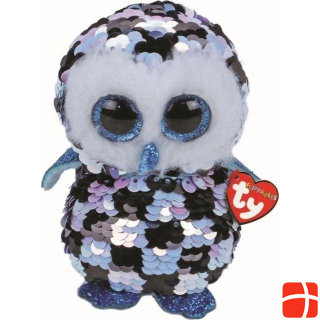 Ty BOOS TOPPER - glitter blue and black owl 15cm 36348