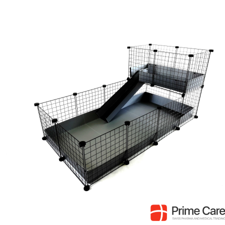 C&C Modular cage 4x2 + loft 2x1+ pilkas ramp