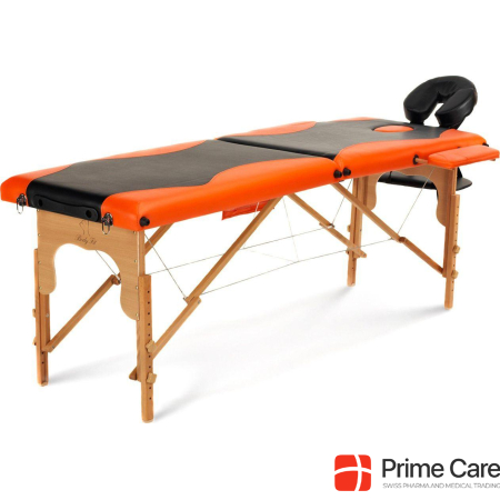 Массажная кровать Body Fit из 2-х частей два цвета черный - оранжевый (1041)