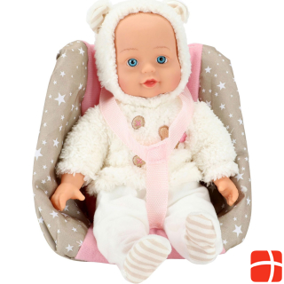 Toi-Toys Baby doll in doll seat, 33cm