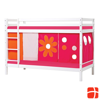 Hoppekids BUNDLE Hoppekids BASIC bunk bed 90x200cm with Flower Power curtain and foam mattresses