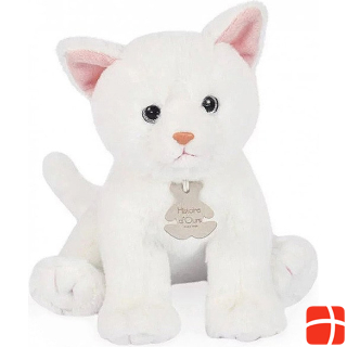 Doudou et Compagnie Baby cat, white 18cm