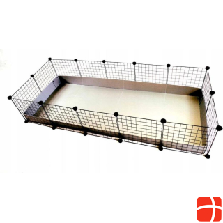 C&C modular cage for rodents (guinea pig, rabbit) 180 x 75 x 37 cm, silver