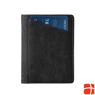 Corkor Slim Wallet Coins Pocket black