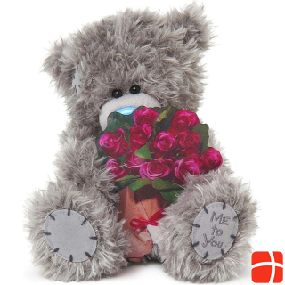 Russell Hobbs Bear mascot with roses