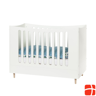 Manis-h Manis h baby crib with adjustable bottom Snow white