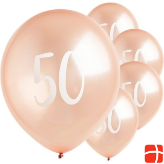 Воздушные шары Hootyballoo 50 лет из розового золота