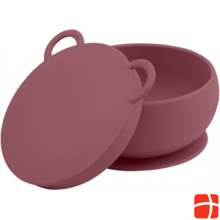 Minikoioi Silicone bowl with lid, terracotta