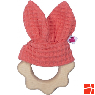 BB & Co BB&Co teething aid - teething ring & grasping toy made of wood & cotton, coral