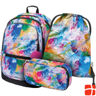 Baagl School Backpack Set Watercolours