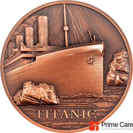 CIT Coin Invest Copper Titanic 50 g Antique Finish - High Relief 2022