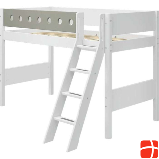 Flexa Medium height bed White with sloping ladder