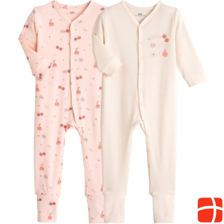 La Redoute Collections 2-pack romper suit in organic cotton