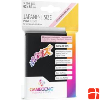 Gamegenic GGS10116ML - PRIME sleeves in Japanese size, black (60 sleeves)