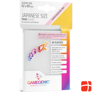Gamegenic GGS10119ML - конверты PRIME японского размера, белые (60 рукавов)