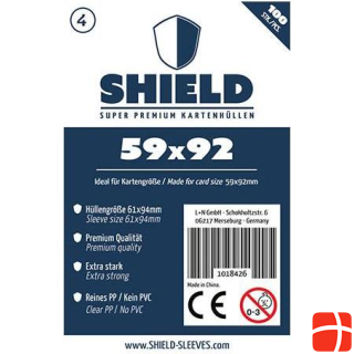 Dragon Shield 1018426 - 100 Premium Card Sleeves 59 x 92 mm