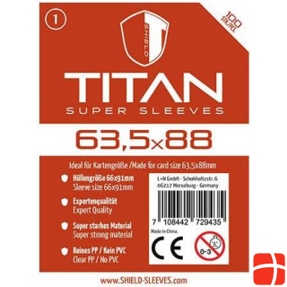 Dragon Shield 1024473 - Titanium - 100 Super Sleeves for card size 63.5 x 88 mm