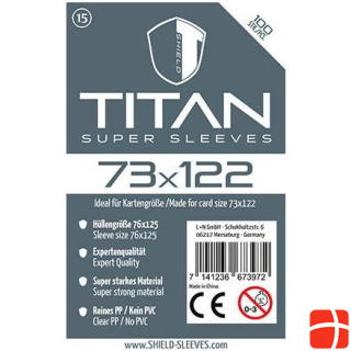 Dragon Shield 1026141 - Titanium - 100 Super Sleeves for card size 73 x 122 mm