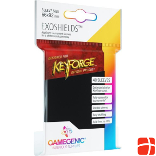 Gamegenic GGS10001 - KeyForge Exoshields Tournament Sleeves - black (40 Sleeves)