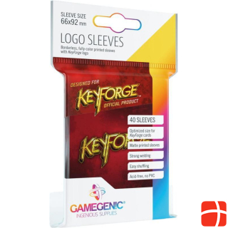 Gamegenic GGS10004 - KeyForge Logo Sleeves, red (40 Sleeves)
