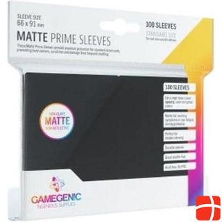 Gamegenic GGS10030 - Matte Prime Sleeves, black (100 Sleeves)