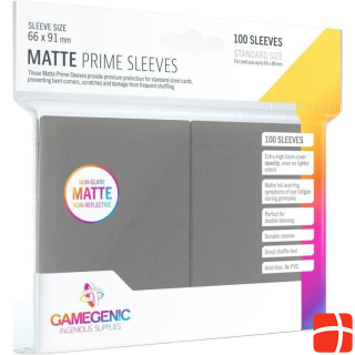 Gamegenic GGS10037 - Matte Prime Sleeves, темно-серый (100 рукавов)