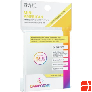 Gamegenic GGS10067 - МАТОВЫЕ рукава для мини-настольных игр, американский размер 44 x 67 мм - прозрачный (50 рукавов)