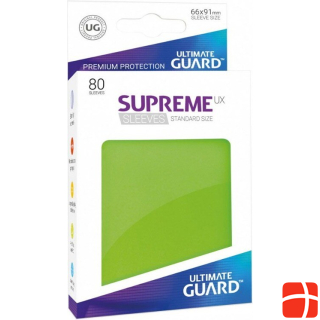 Ultimate Guard UGD010534 - Supreme UX - 80x Card Sleeves, Standard Size, Light Green