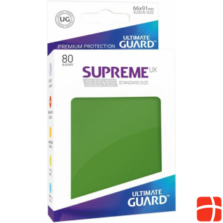 Ultimate Guard UGD010535 - Supreme UX - 80x Card Sleeves, Standard Size, Green
