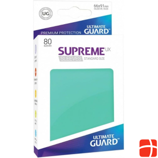 Ultimate Guard UGD010537 - Supreme UX - 80x Card Sleeves, Standard Size, Turquoise