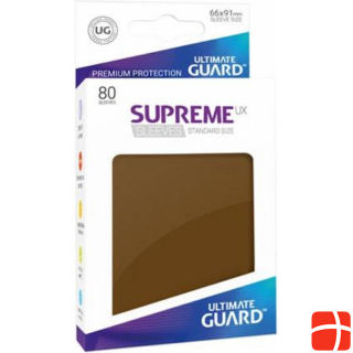 Ultimate Guard UGD010547 - Supreme UX - 80x Card Sleeves, Standard Size, Brown