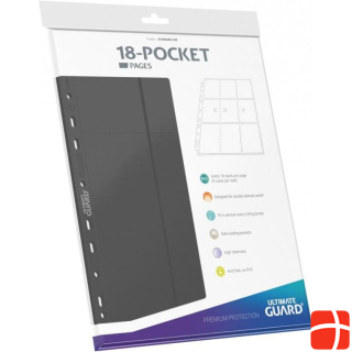 Ultimate Guard UGD010412 - 18-Pocket Side-Loading Pages (10), grey