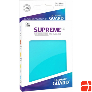 Ultimate Guard UGD010538 - Supreme UX - 80x Card Sleeves, Standard Size, Aquamarine