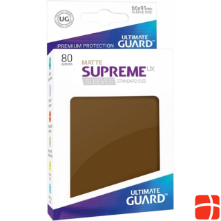 Ultimate Guard UGD010567 - Supreme UX - 80x Card Sleeves, Standard Size, Matte, Brown