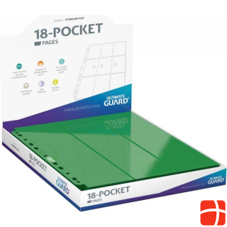 Ultimate Guard UGD010486 - 18-Pocket Side-Loading Pages (50), green